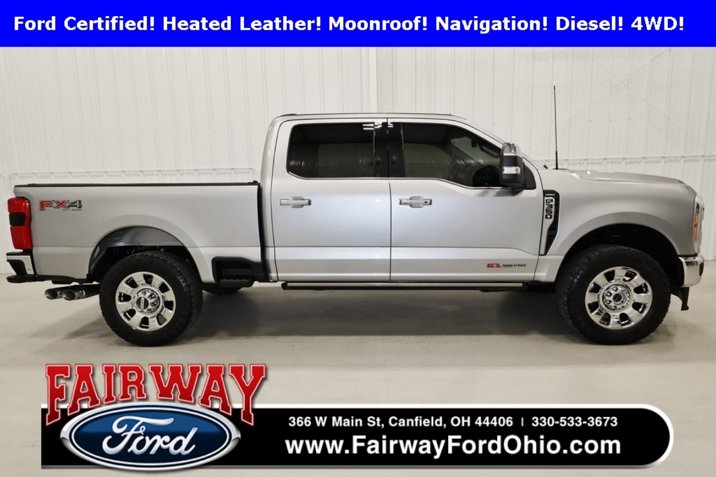 Certified 2023 Ford F-350 Super Duty Lariat with VIN 1FT8W3BM0PEC21839 for sale in Canfield, OH