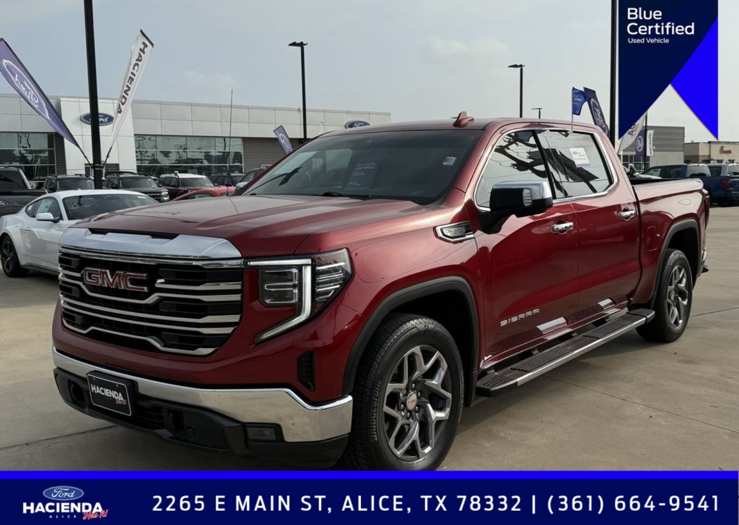 Certified 2023 GMC Sierra 1500 SLT with VIN 3GTPHDE87PG247518 for sale in Alice, TX