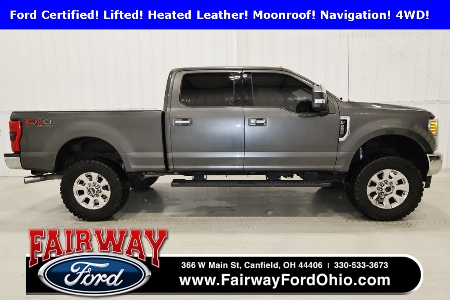 Certified 2017 Ford F-250 Super Duty Lariat with VIN 1FT7W2B67HEB33587 for sale in Canfield, OH