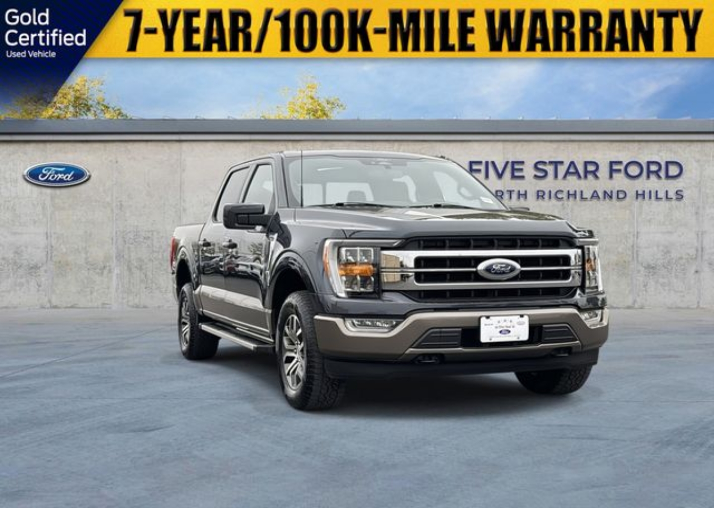 Certified 2022 Ford F-150 Lariat with VIN 1FTFW1E82NFB91261 for sale in Richland Hills, TX
