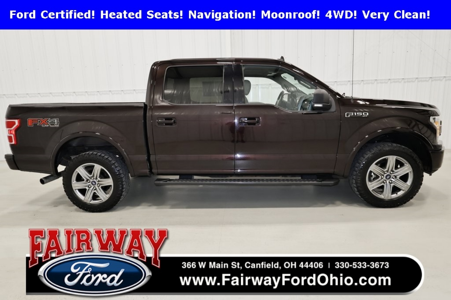 Certified 2019 Ford F-150 XLT with VIN 1FTEW1E45KFA77047 for sale in Canfield, OH