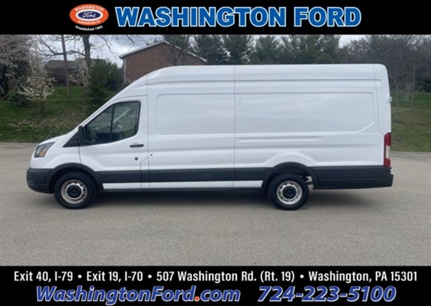 Certified 2023 Ford Transit Van Base with VIN 1FTBR3X80PKA08710 for sale in Washington, PA