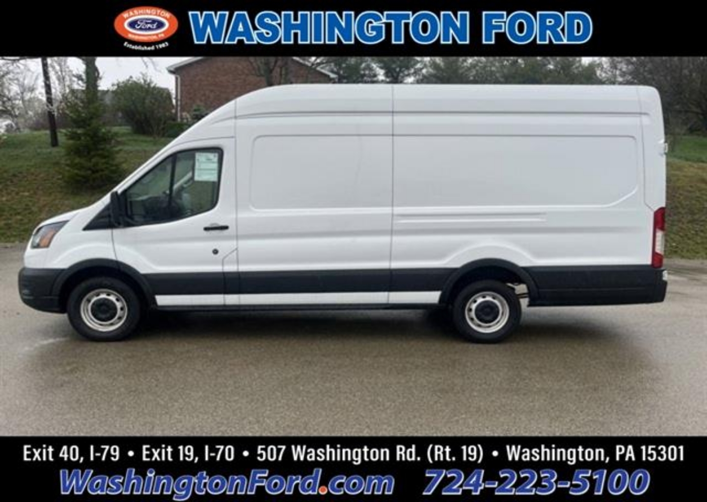Certified 2023 Ford Transit Van Base with VIN 1FTBR3X84PKB45391 for sale in Washington, PA