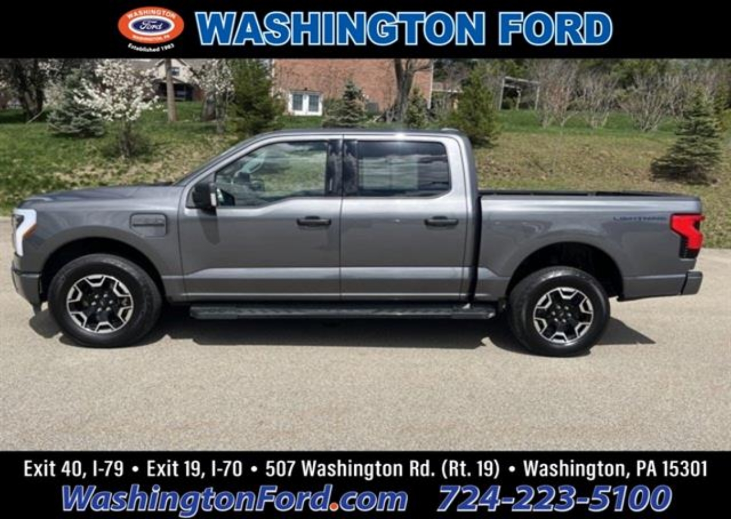 Certified 2022 Ford F-150 Lightning XLT with VIN 1FTVW1EL5NWG05715 for sale in Washington, PA