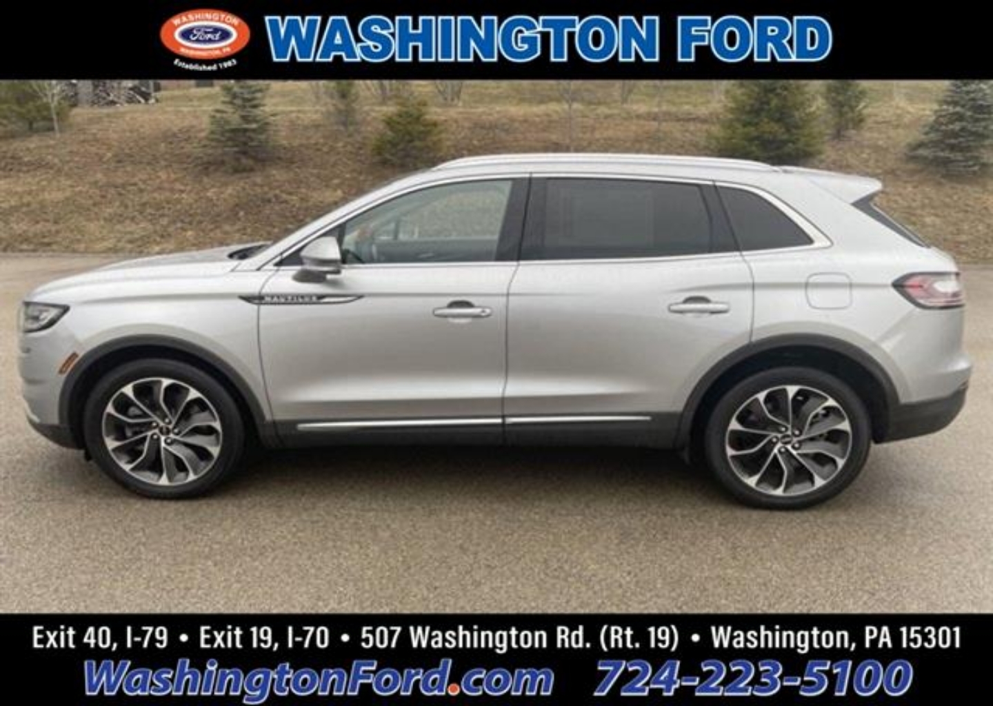 Used 2021 Lincoln Nautilus Reserve with VIN 2LMPJ8K98MBL16045 for sale in Washington, PA
