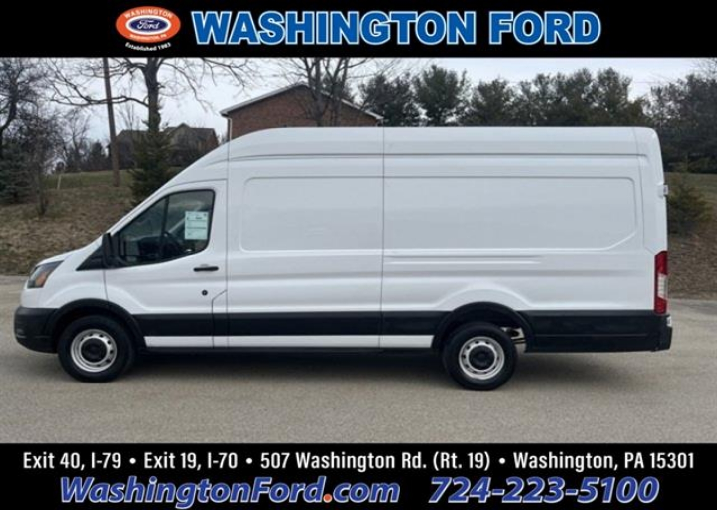 Certified 2023 Ford Transit Van Base with VIN 1FTBR3X89PKB02696 for sale in Washington, PA