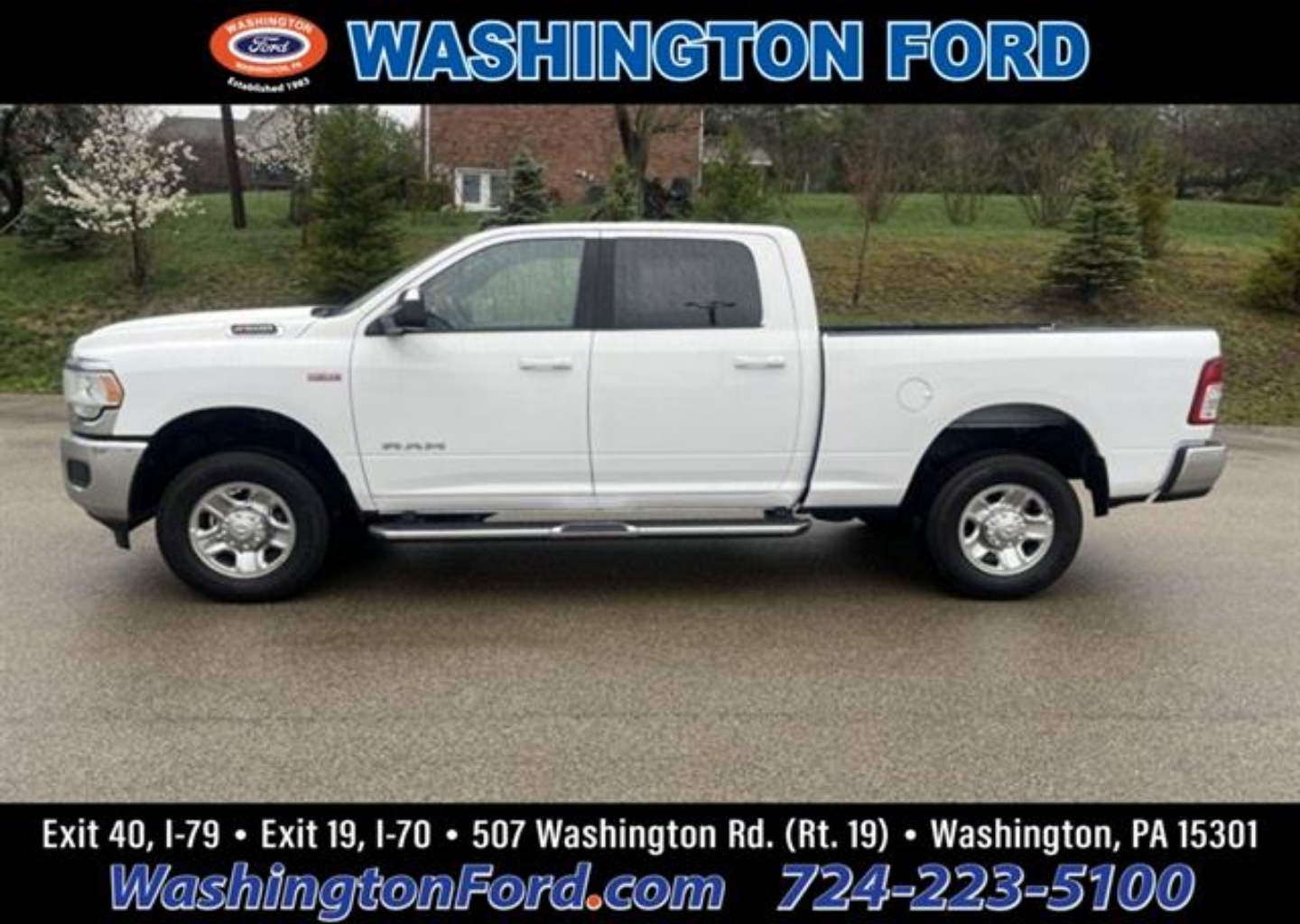Used 2022 RAM Ram 2500 Pickup Big Horn with VIN 3C6UR5DJ0NG176919 for sale in Washington, PA
