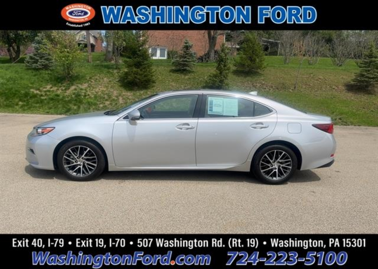 Used 2016 Lexus ES 350 with VIN 58ABK1GGXGU007511 for sale in Washington, PA