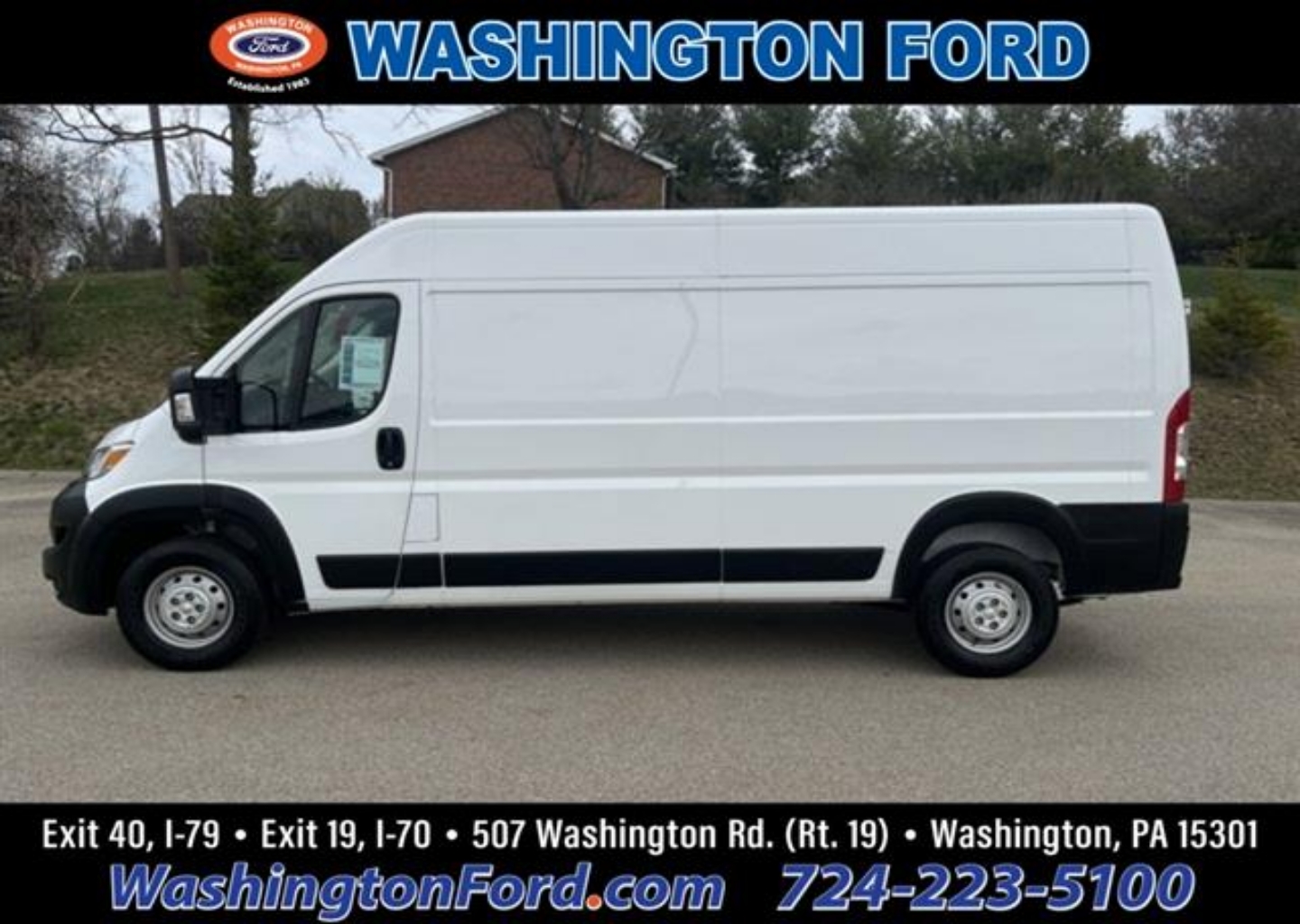 Used 2023 RAM ProMaster Cargo Van Base with VIN 3C6LRVDG1PE549058 for sale in Washington, PA