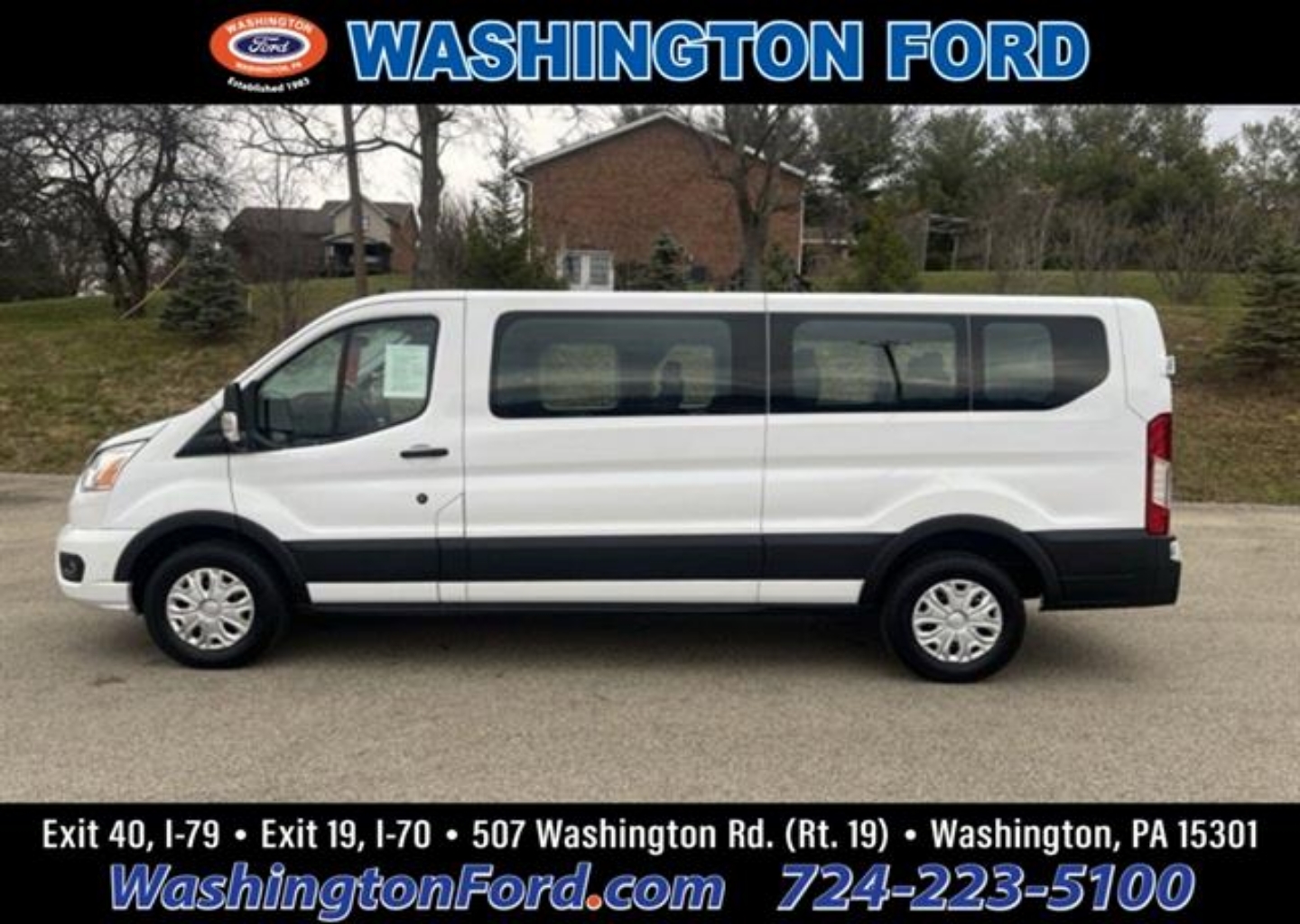 Certified 2021 Ford Transit Passenger Van XLT with VIN 1FBAX2Y85MKA64104 for sale in Washington, PA