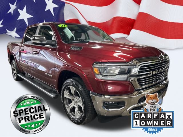 Used 2021 RAM Ram 1500 Pickup Laramie with VIN 1C6SRFJT6MN636643 for sale in Clarksburg, WV