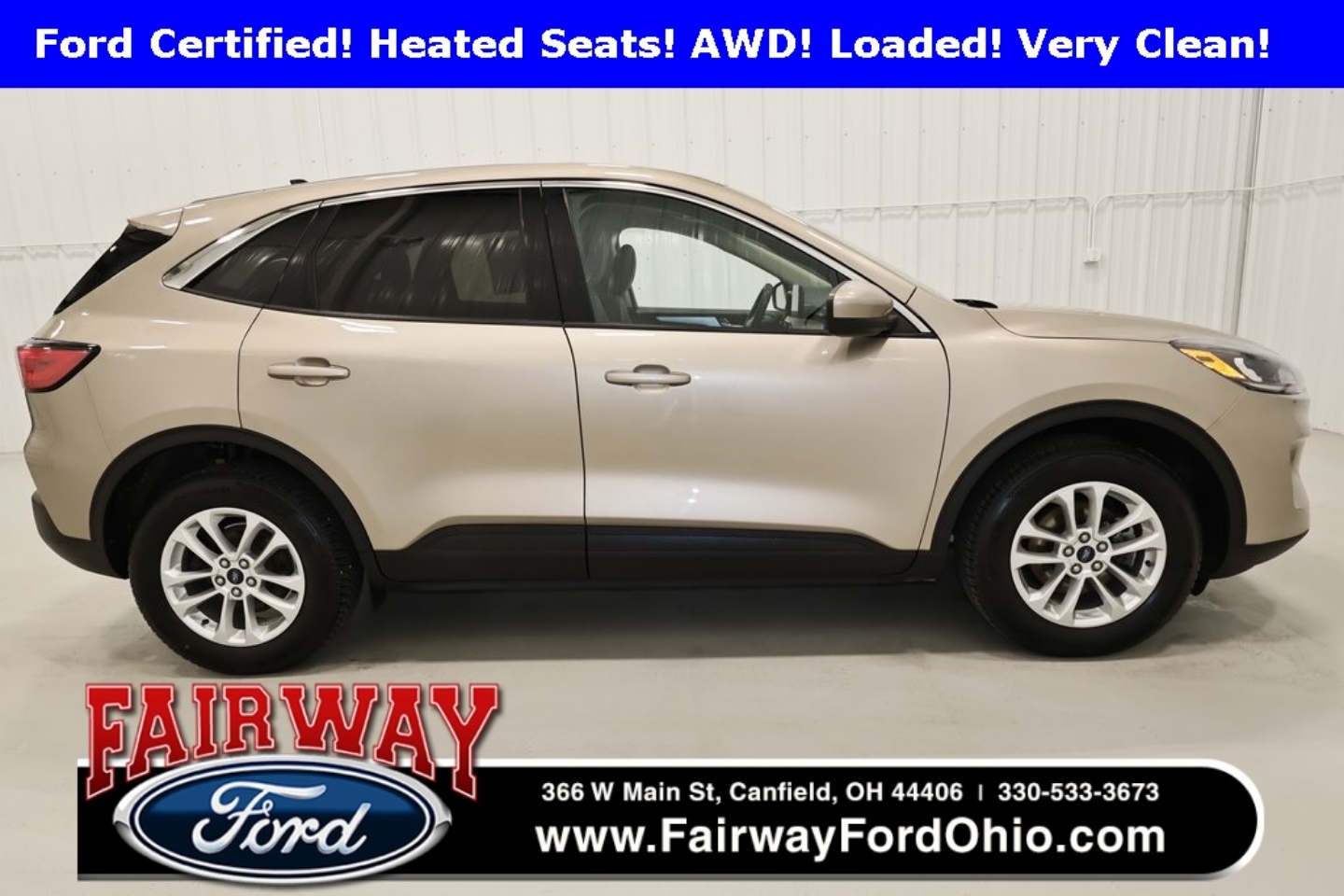 Certified 2020 Ford Escape SE with VIN 1FMCU9G6XLUA27957 for sale in Canfield, OH