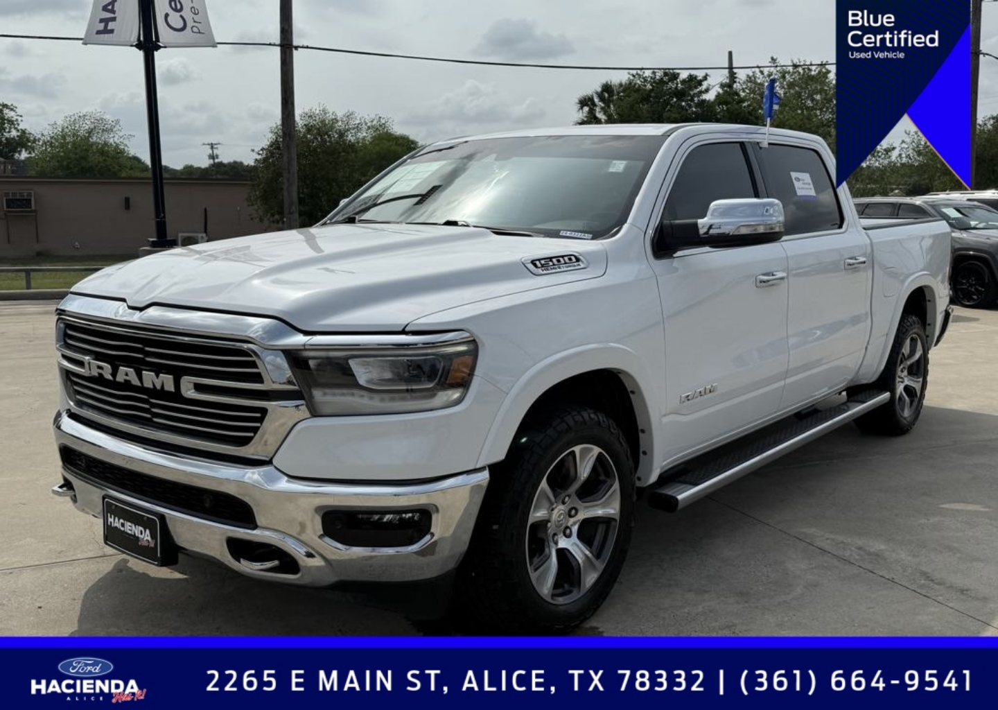 Certified 2022 RAM Ram 1500 Pickup Laramie with VIN 1C6SRFJT9NN438947 for sale in Alice, TX