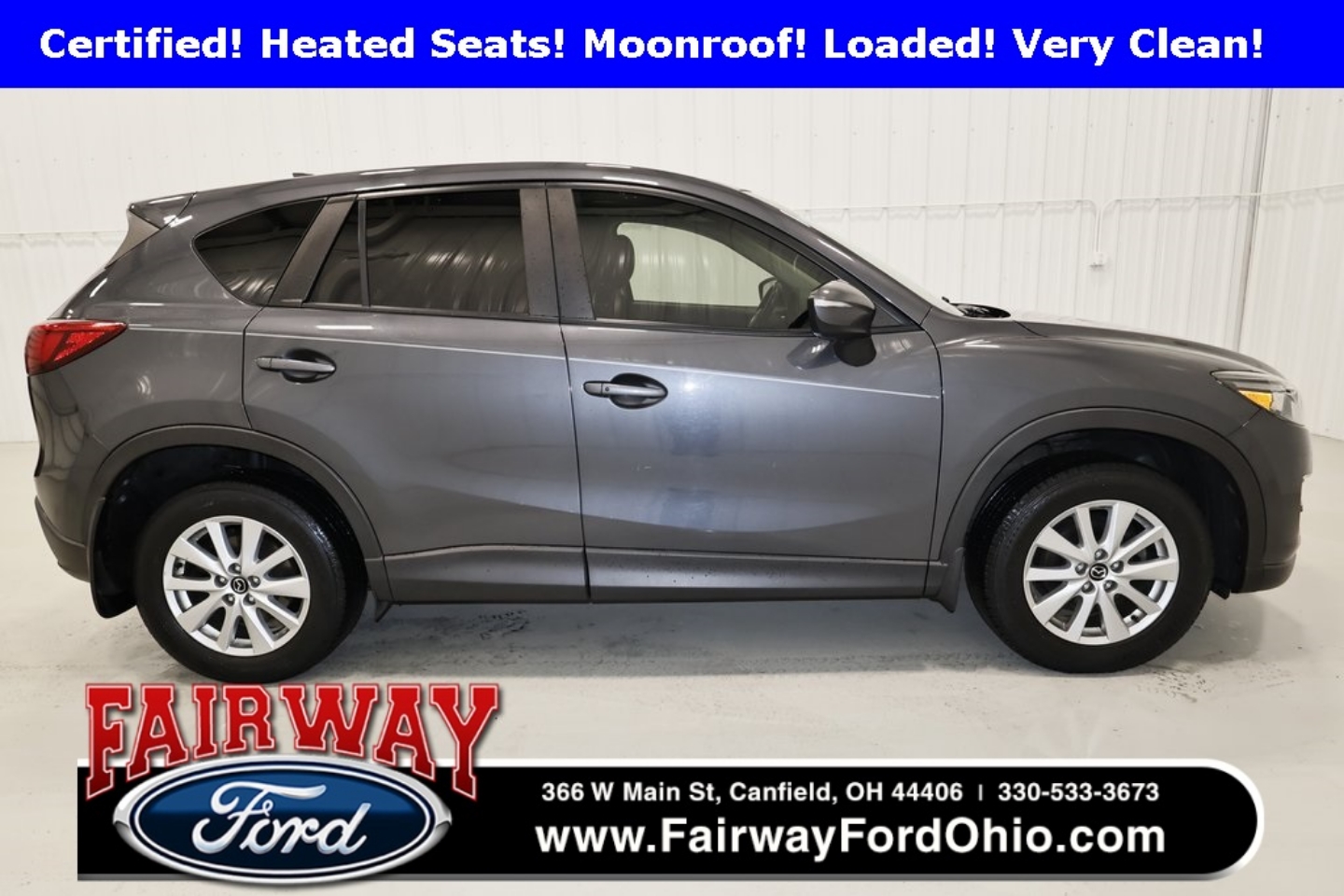 Certified 2016 Mazda CX-5 Touring with VIN JM3KE2CYXG0895523 for sale in Canfield, OH