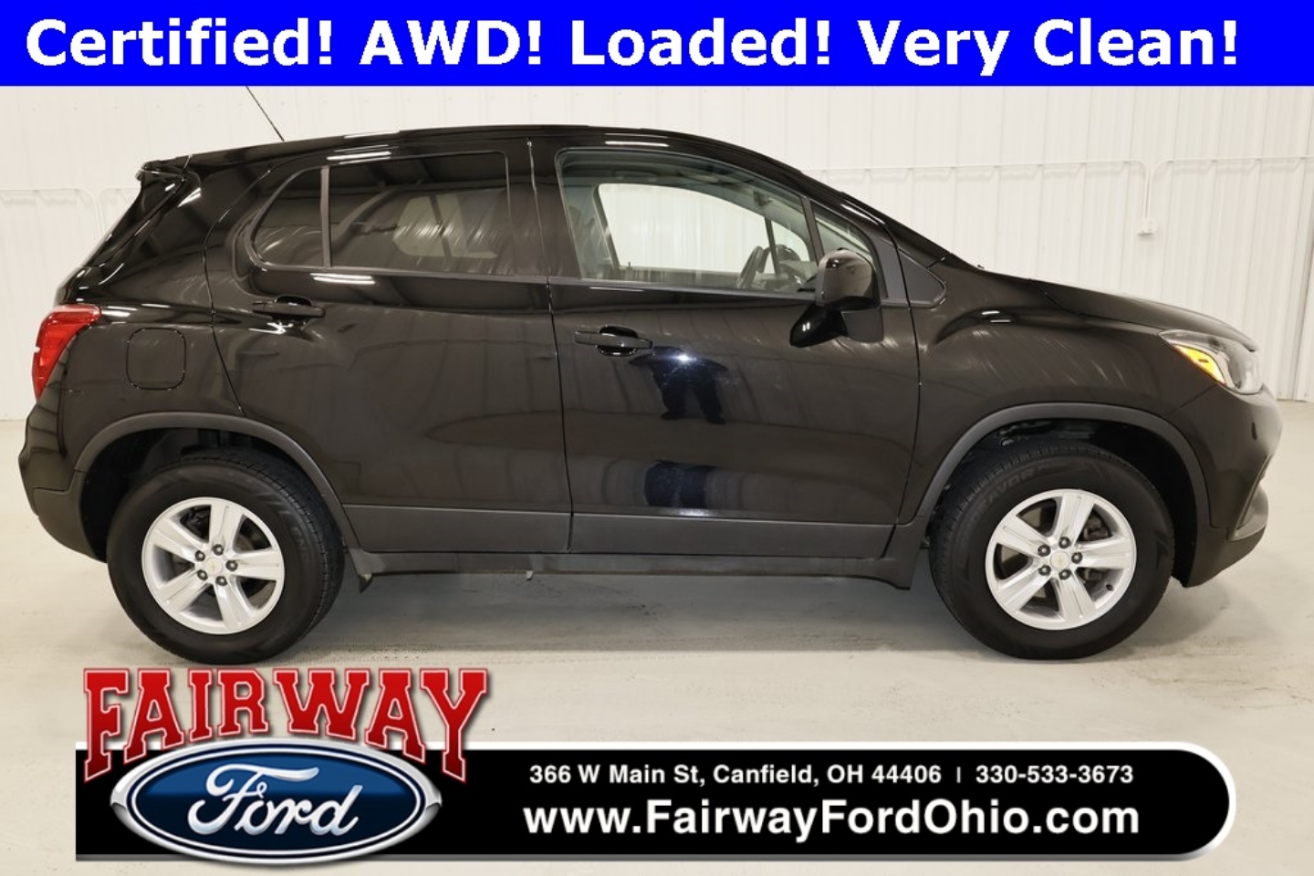 Certified 2022 Chevrolet Trax LS with VIN KL7CJNSMXNB549608 for sale in Canfield, OH