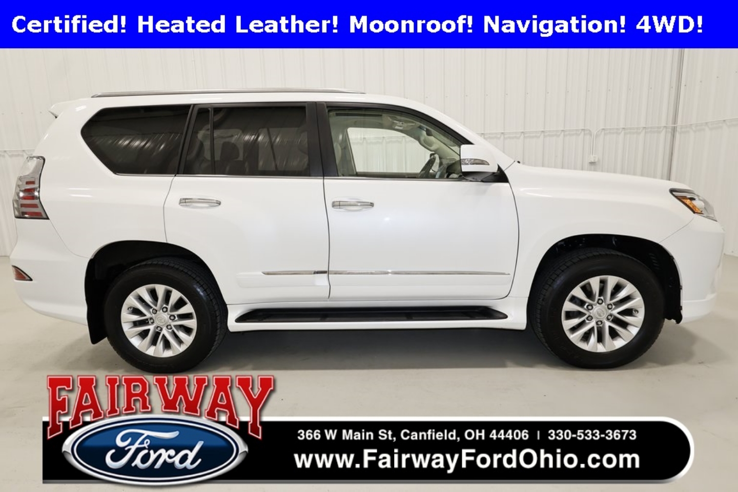 Certified 2019 Lexus GX Base with VIN JTJBM7FX1K5227873 for sale in Canfield, OH