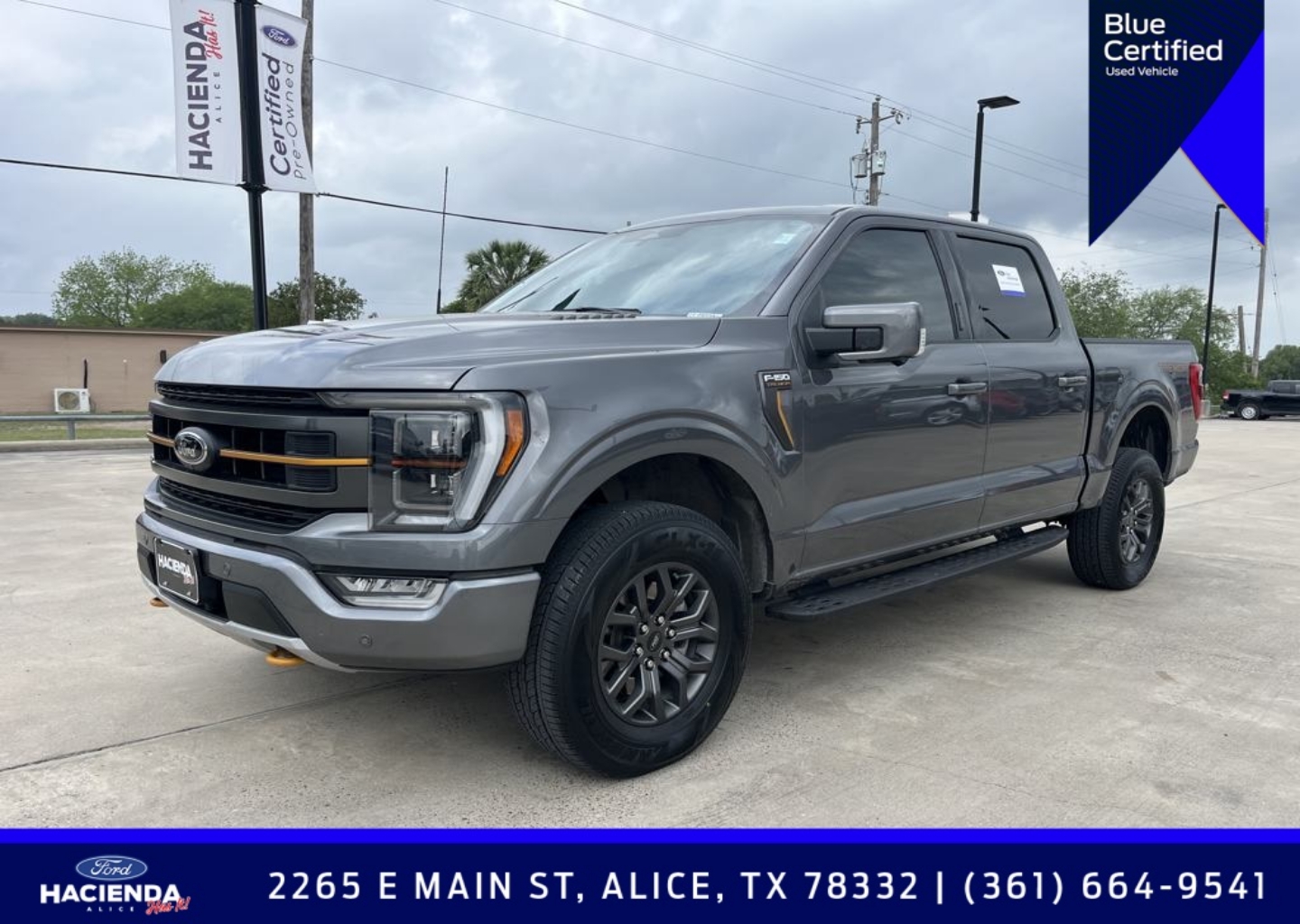 Certified 2023 Ford F-150 Tremor with VIN 1FTEW1E82PFA83589 for sale in Alice, TX