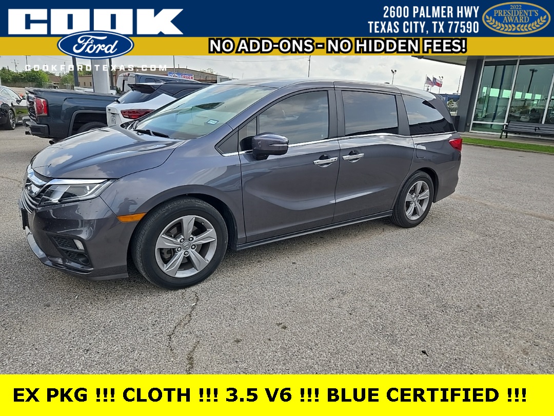 Certified 2020 Honda Odyssey EX with VIN 5FNRL6H54LB062752 for sale in Texas City, TX