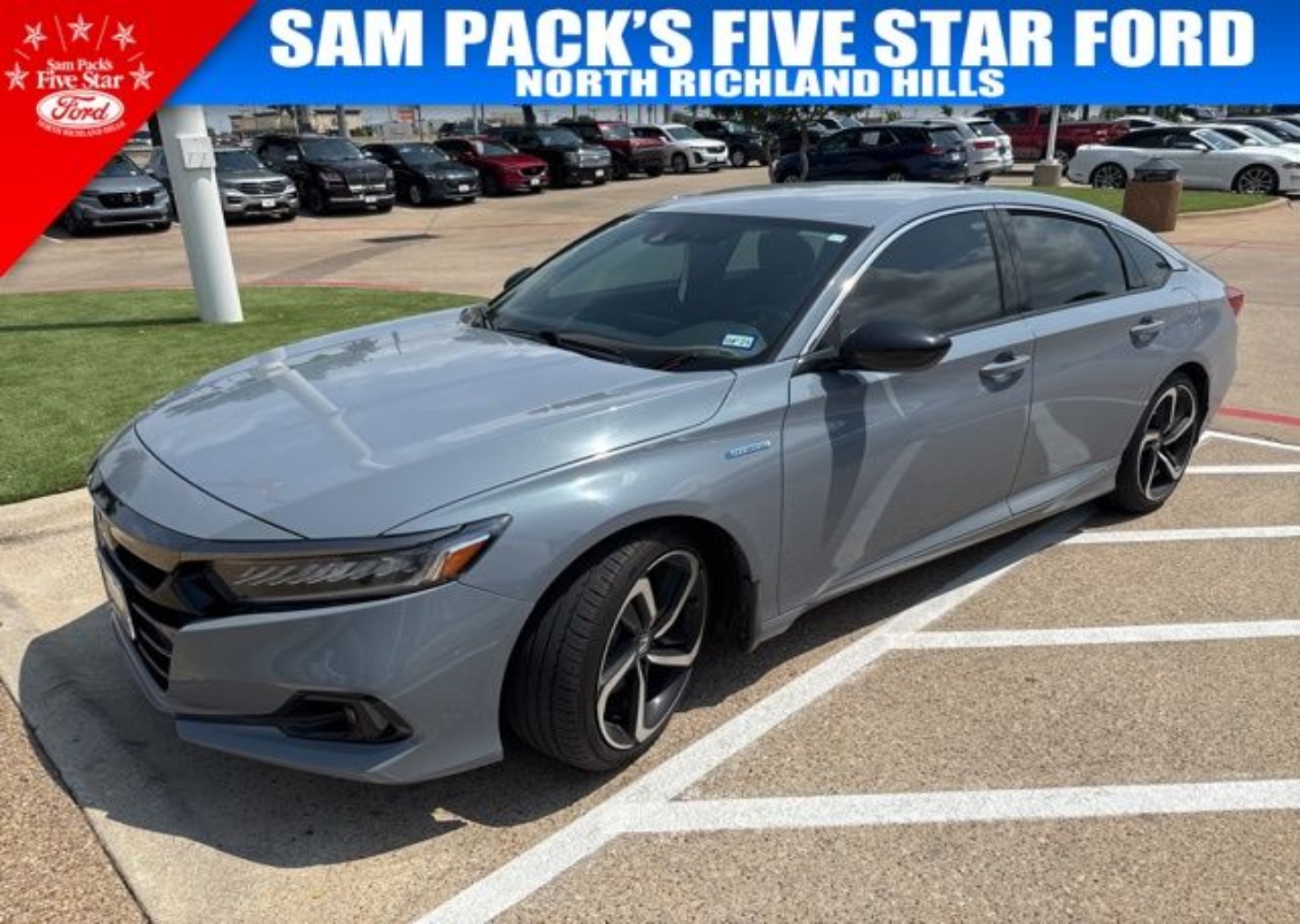 Used 2022 Honda Accord Hybrid Sport with VIN 1HGCV3F29NA017651 for sale in Richland Hills, TX