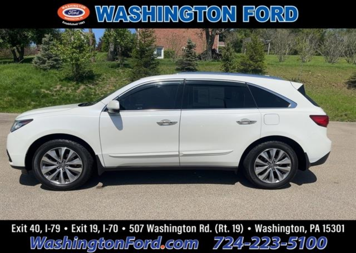 Used 2015 Acura MDX Technology Package with VIN 5FRYD4H40FB010249 for sale in Washington, PA