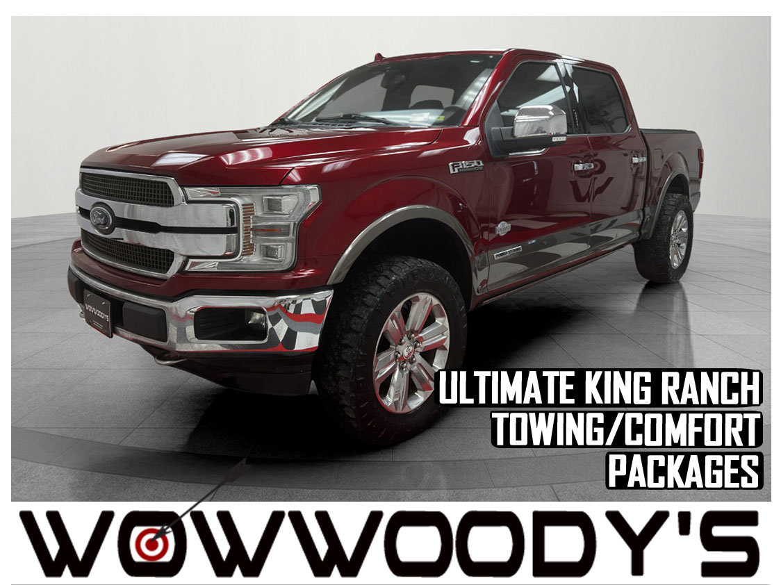 Used 2018 Ford F-150 King Ranch Crew Cab 4X4 3.0L V6 Turbo Diesel Chrome Appearance Pkg Technology Pkg Twin Panel Moonroof