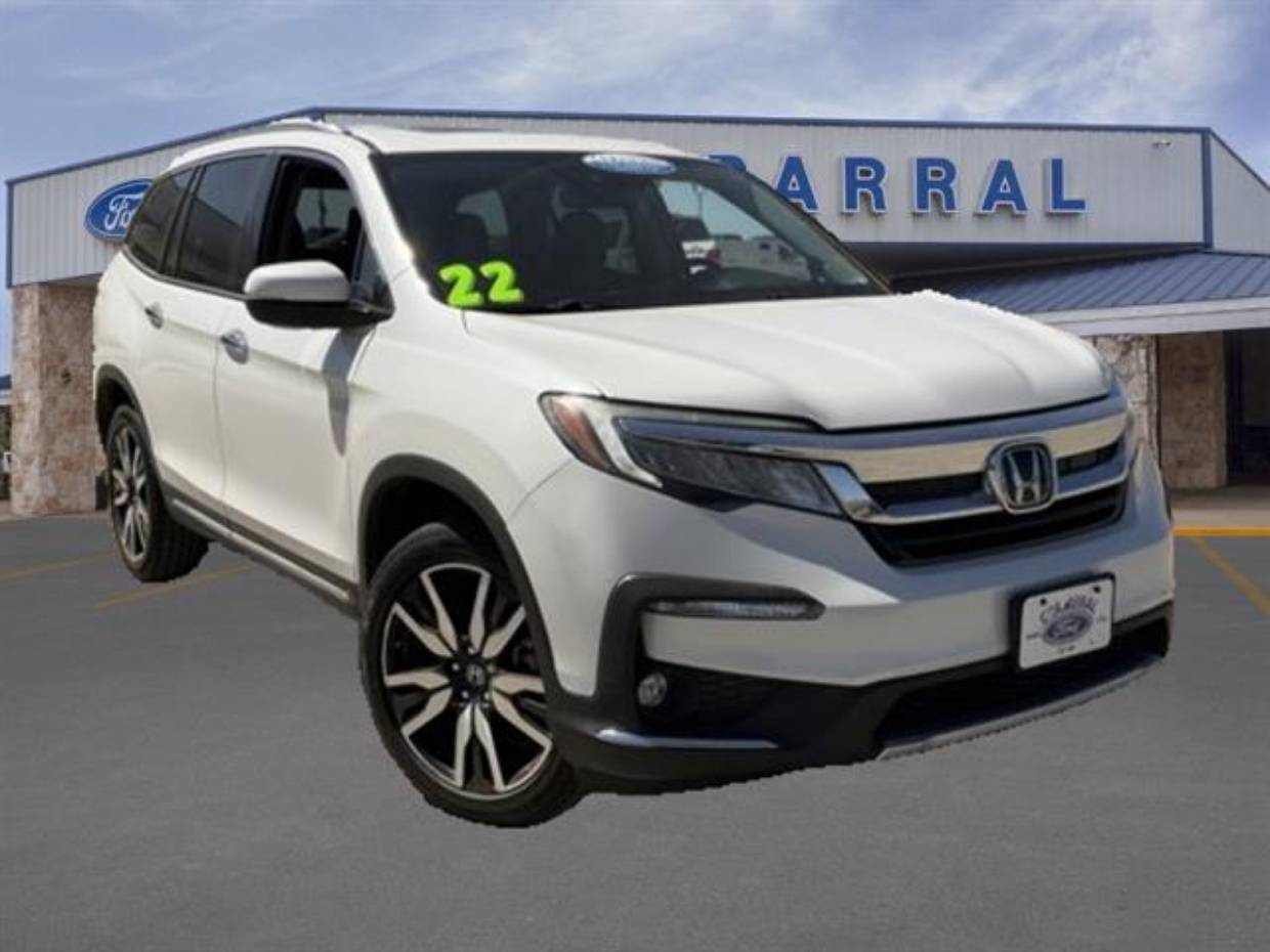 Certified 2022 Honda Pilot Elite with VIN 5FNYF6H02NB007064 for sale in Devine, TX