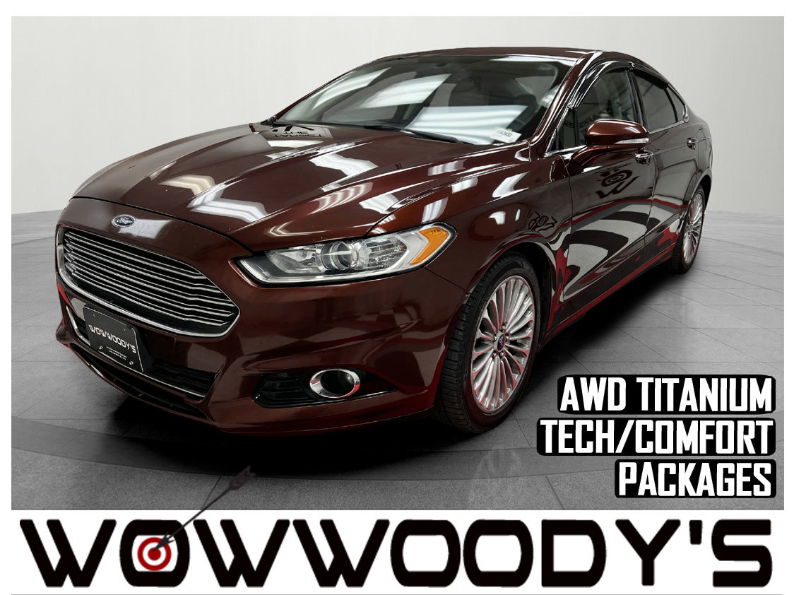 Used 2015 Ford Fusion Titanium AWD 2.0L I4 Turbo Leather Heated Cooled Seats Remote Start Navigation