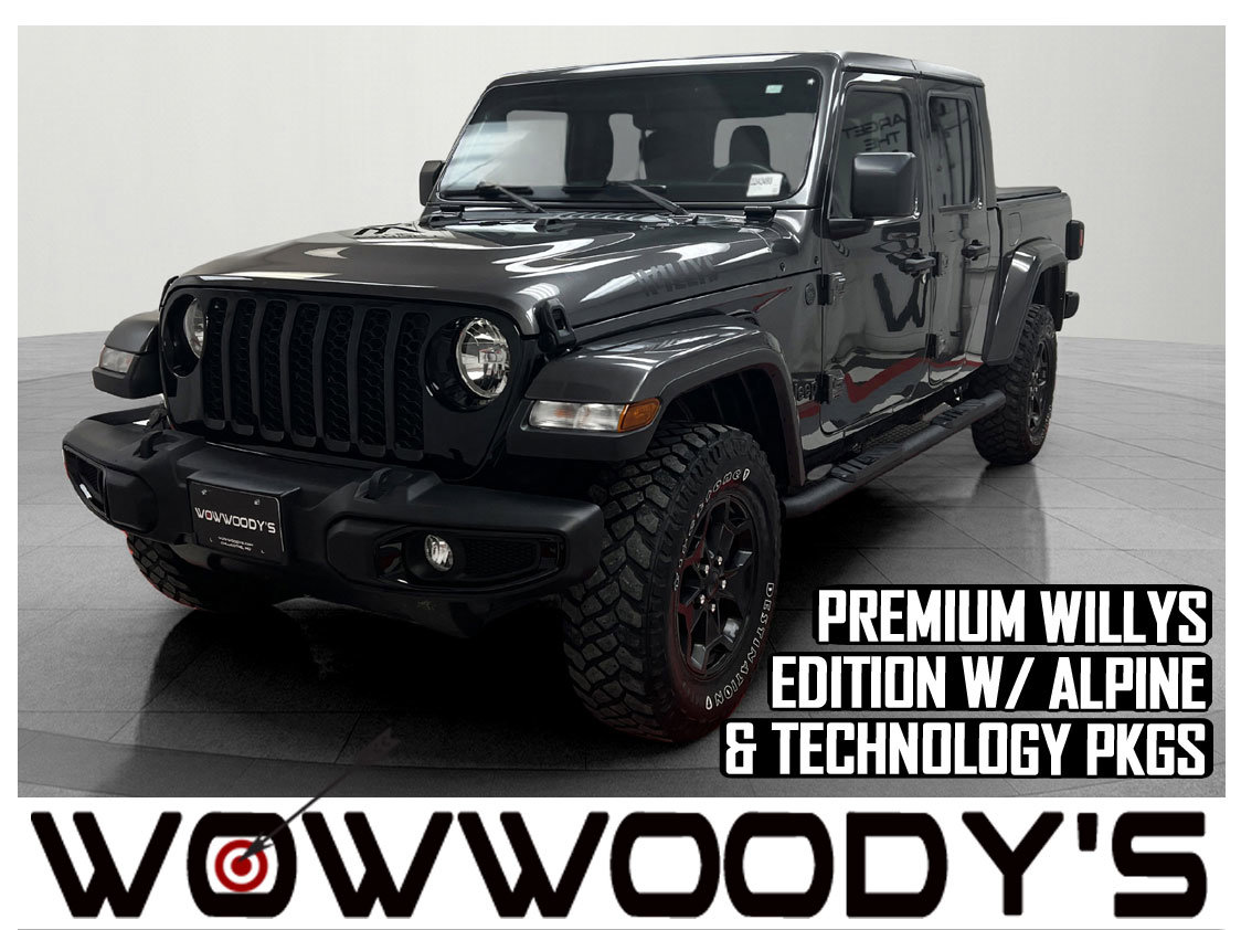 Used 2022 Jeep Gladiator Willys 4X4 3.6L V6 24W Package Alpine Premium Sound Cold Weather Group Bed Liner
