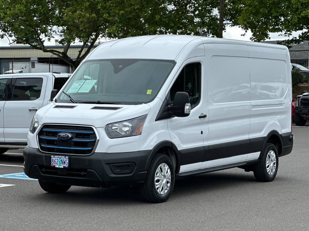 Used 2022 Ford E-Transit Cargo Van Base with VIN 1FTBW9CK9NKA82623 for sale in Portland, OR
