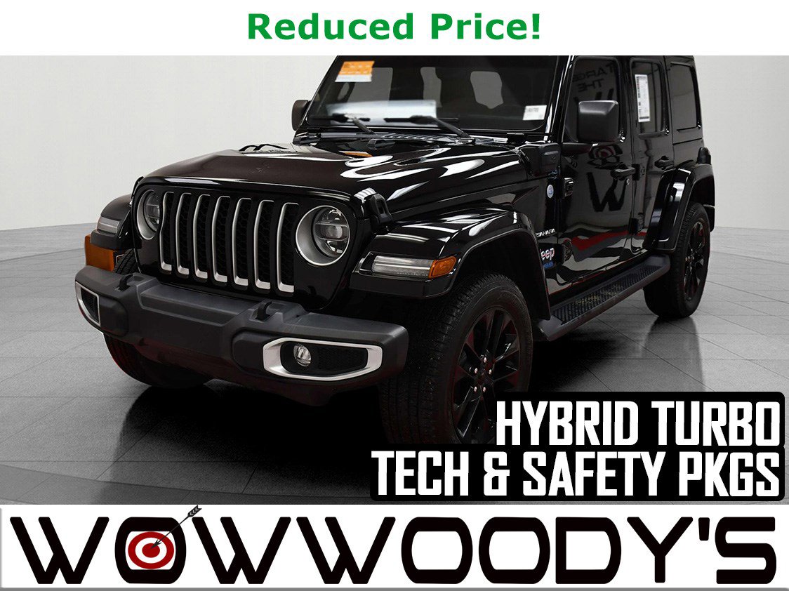 Used 2021 Jeep Wrangler 4XE Unlimited Sahara 4X4 2.0L I4 Turbo PHEV Body Color Hard TOP Cold Weather Group Safety Group