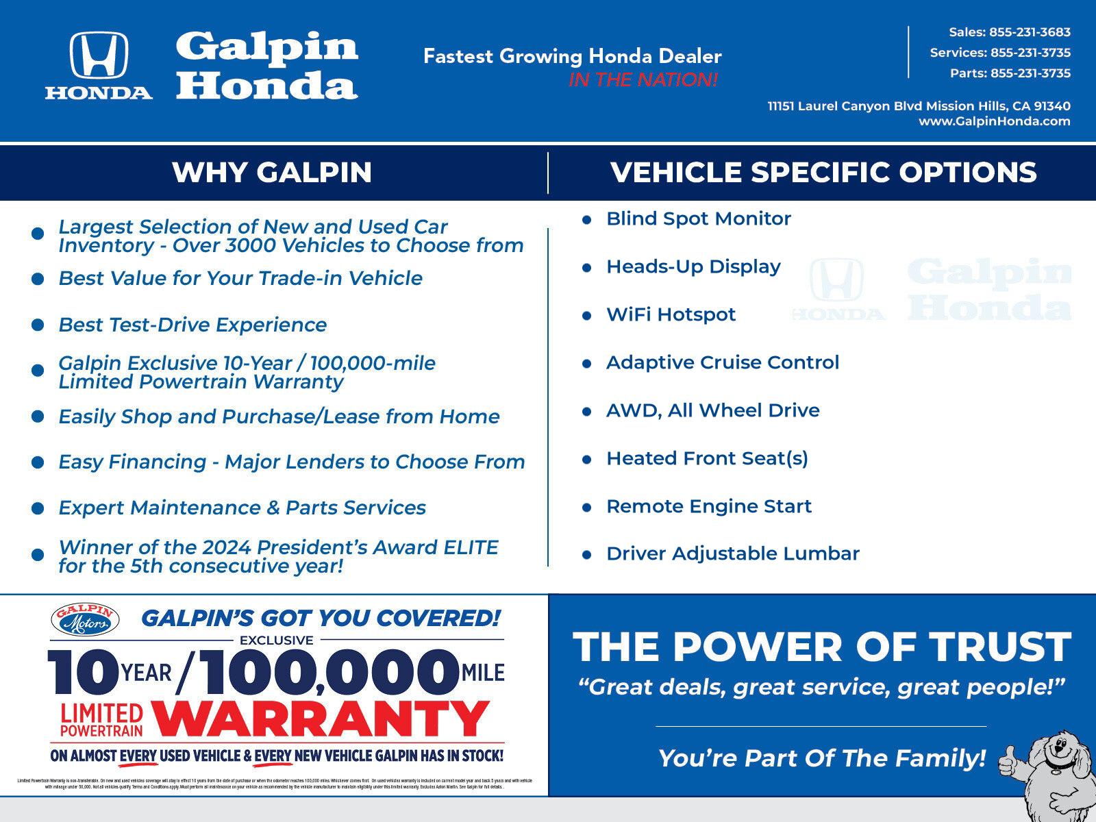 Used 2025 Honda Prologue Elite with VIN 3GPKHZRJ4SS504787 for sale in San Fernando, CA