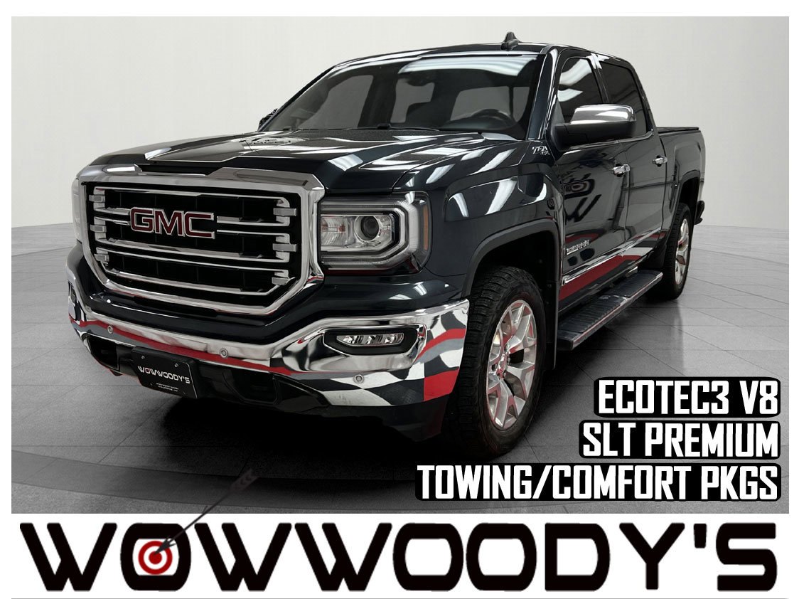 Used 2017 GMC Sierra 1500 SLT Crew Cab 4X4 6.2L Ecotec3 V8 SLT Premium Package Tow Package Bed Cover Leather Heated AND Cooled Seats