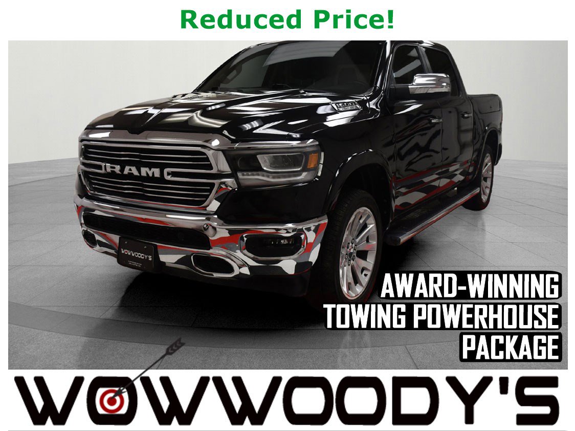 Used 2019 RAM 1500 Laramie Crew Cab 4X4 5.7L V8 HEMI eTorque Tow Package Bed Liner Running Boards