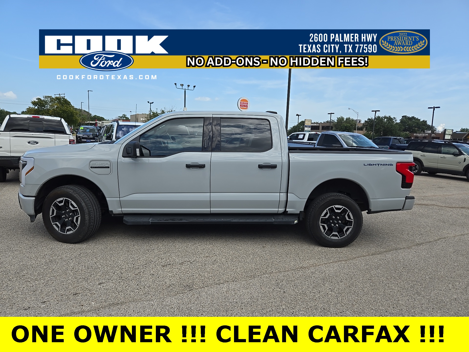 Certified 2023 Ford F-150 Lightning XLT with VIN 1FTVW1EL0PWG36759 for sale in Texas City, TX