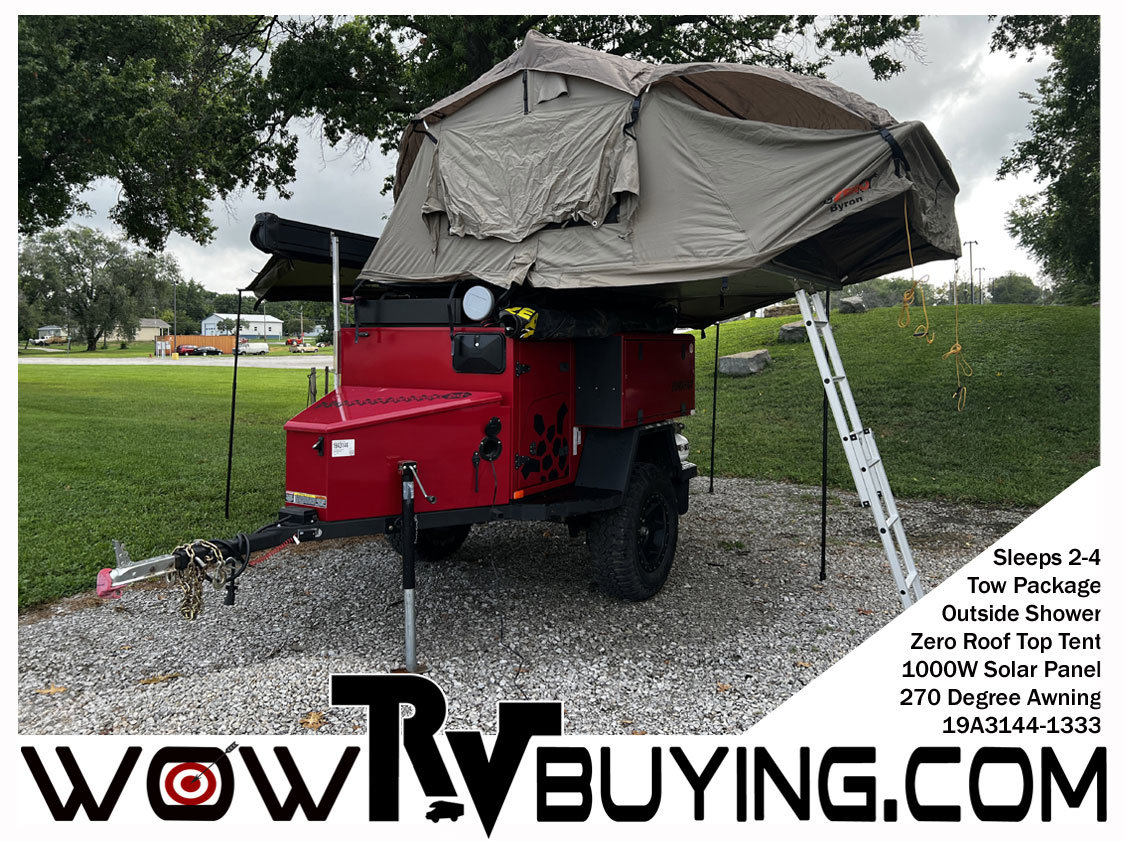 Used 2019 Turtleback Expedition Sleeps 2-4! 23 Zero Roof TOP Tent Outdoor Kitchen HOT Water Heater 270 Degree Rhino Rack Awning