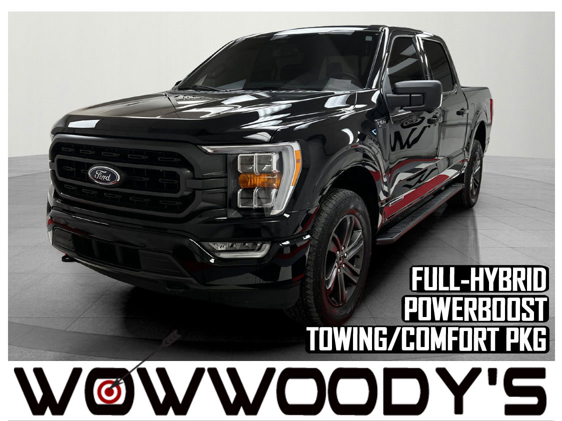Used 2022 Ford F-150 XLT Crew Cab 4X4 3.5L V6 Powerboost Full Hybrid Panoramic Sunroof Tow Package Bed Liner