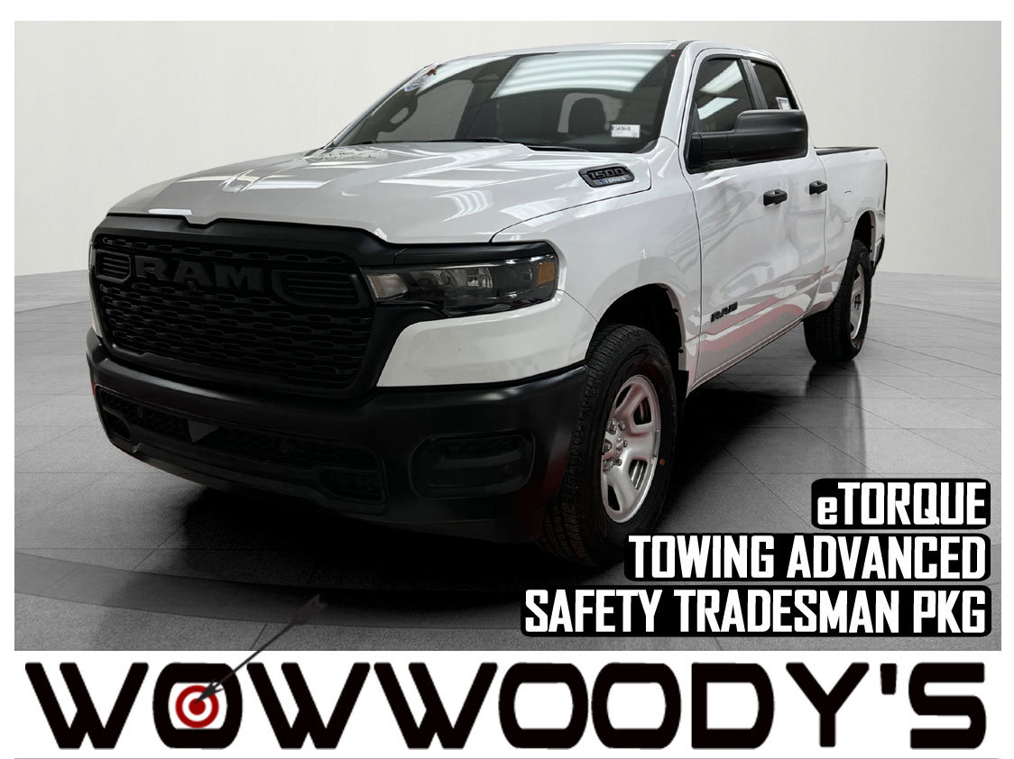 Used 2025 RAM 1500 Tradesman Quad Cab 4X4 3.6L V6 eTorque Tow Package Uconnect5 Media Center Backup Camera Advanced Safety Package