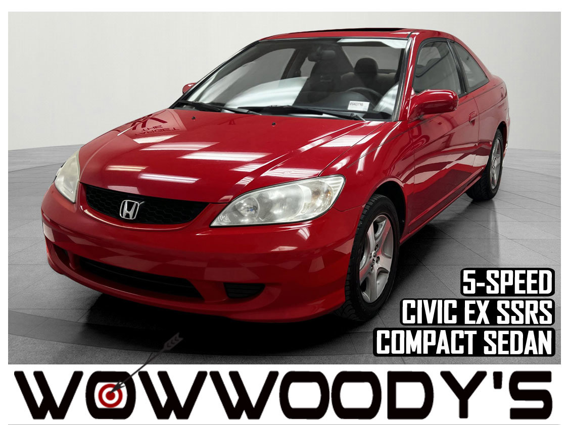 Used 2005 Honda Civic Coupe EX SSRS FWD 1.7L I4 Power Sunroof CD Stereo Cruise Control 37MPG