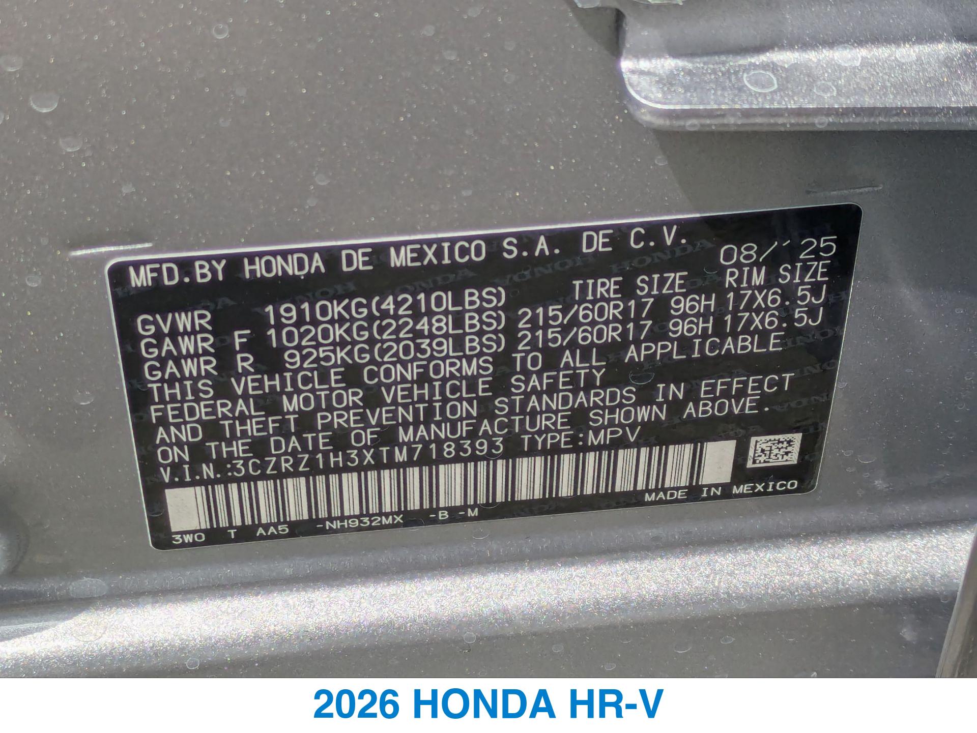 2026 Honda HR-V LX 2WD photo 26