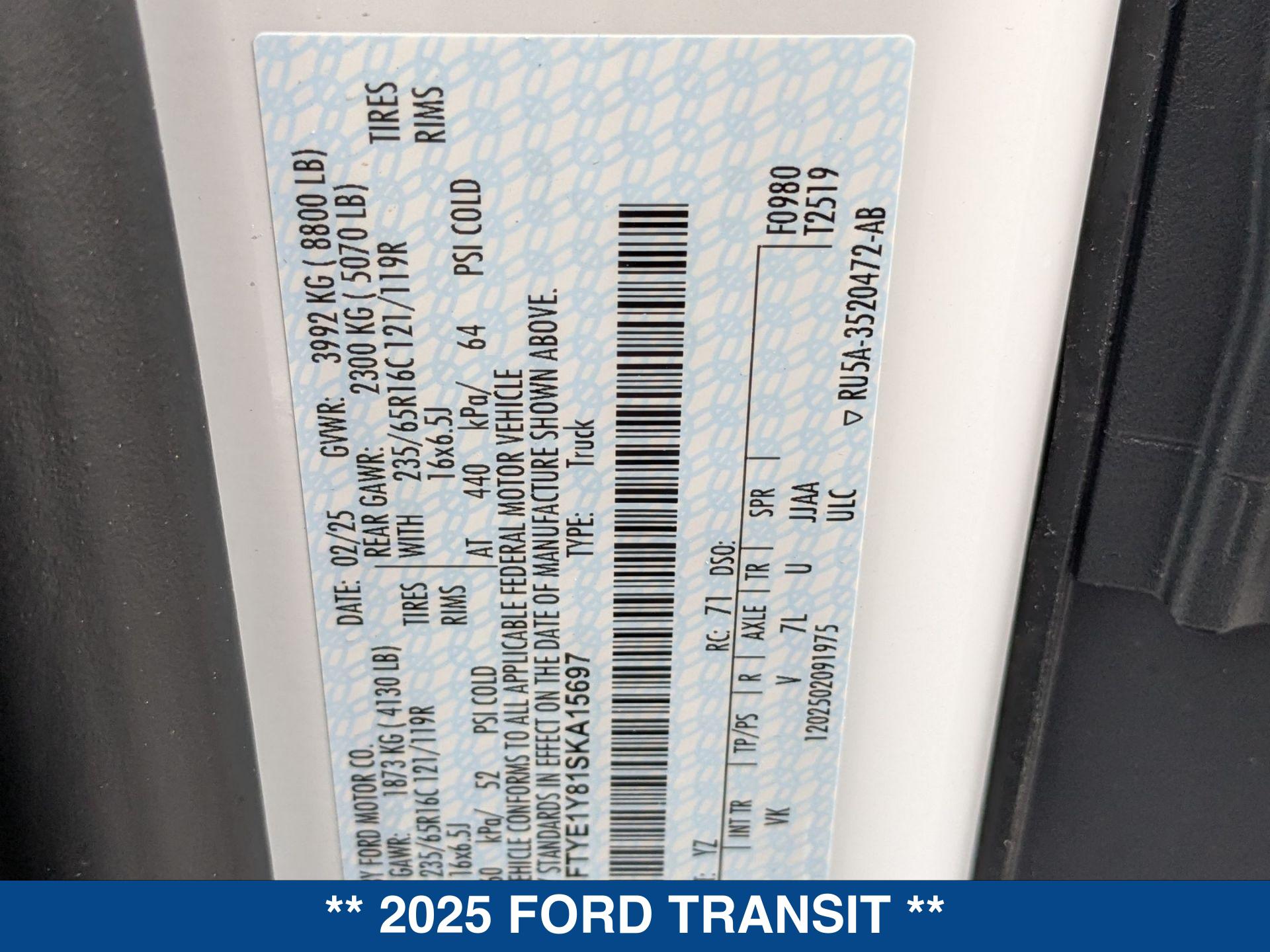 2025 Ford Transit photo 25