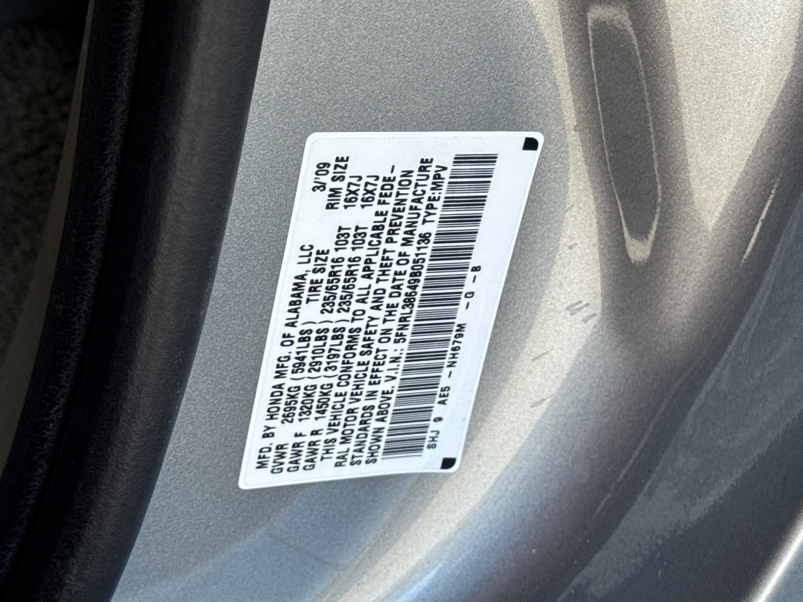 2009 Honda Odyssey EX-L photo 23