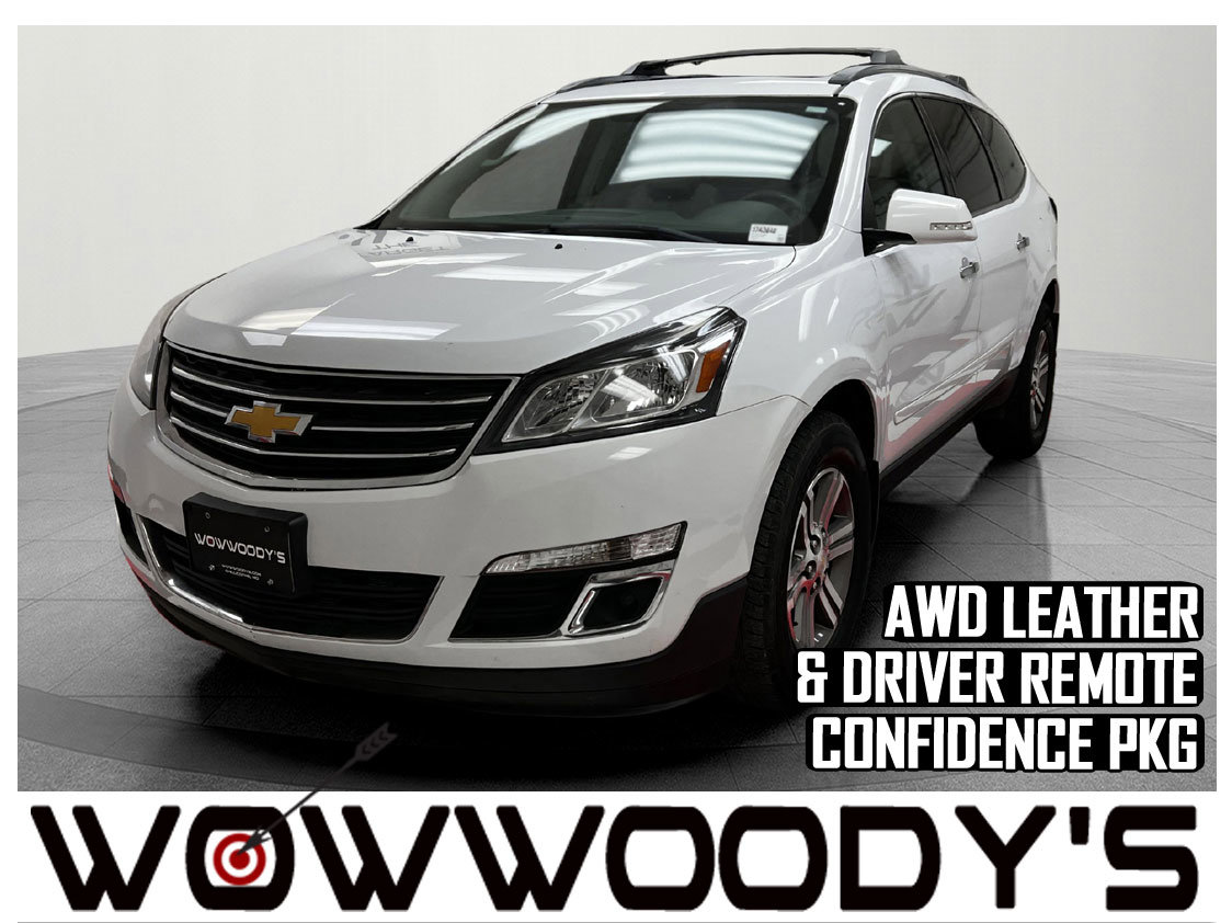 Used 2017 Chevrolet Traverse LT AWD 3.6L V6 Leather AND Driver Confidence Package Dual Pane Sunroof Remote Start Third Row Seating