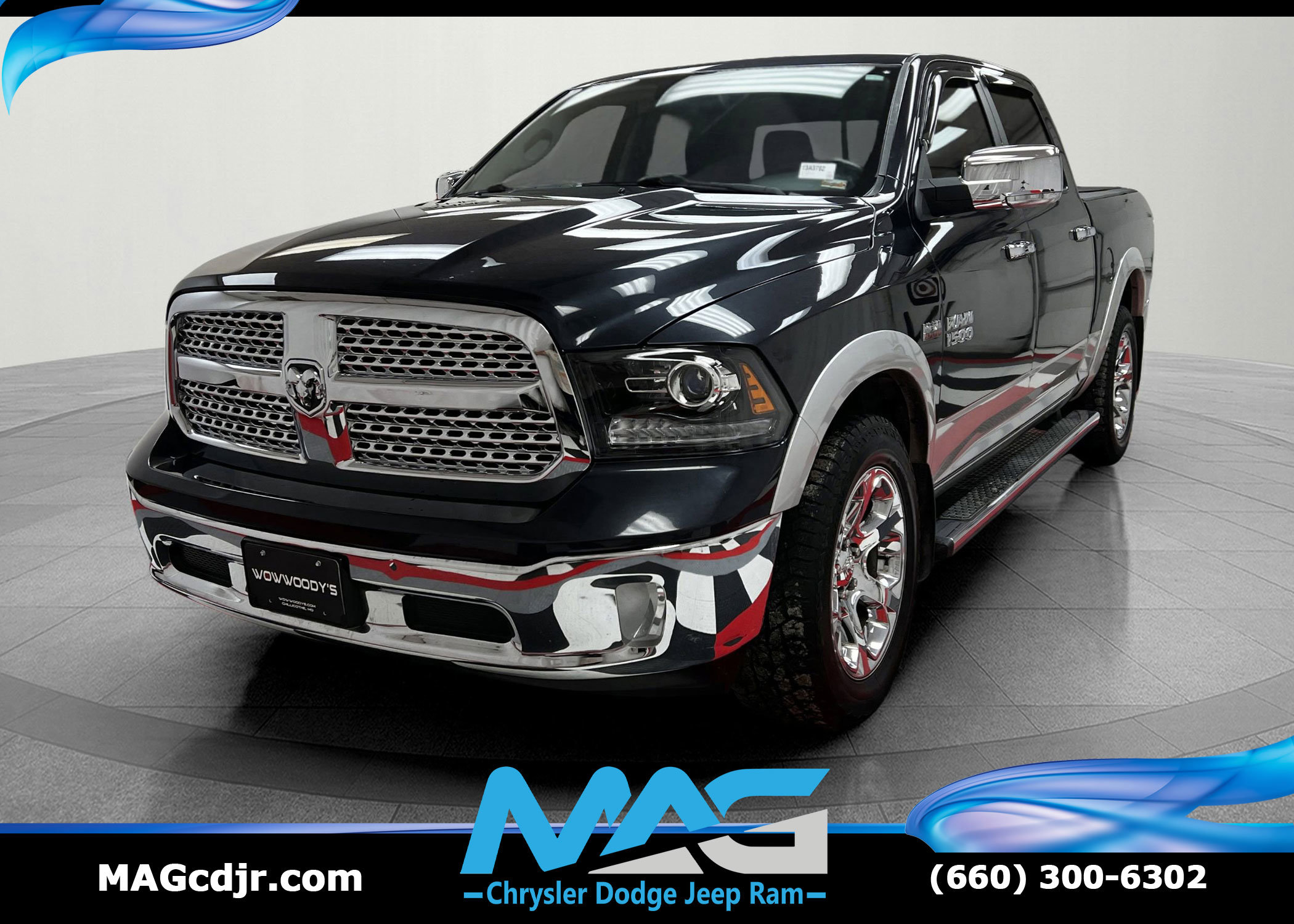 Used 2013 RAM 1500 Laramie Crew Cab 4X4 5.7L V8 HEMI Tow Package Running Boards Leather Heated Cooled Seats Remote Start