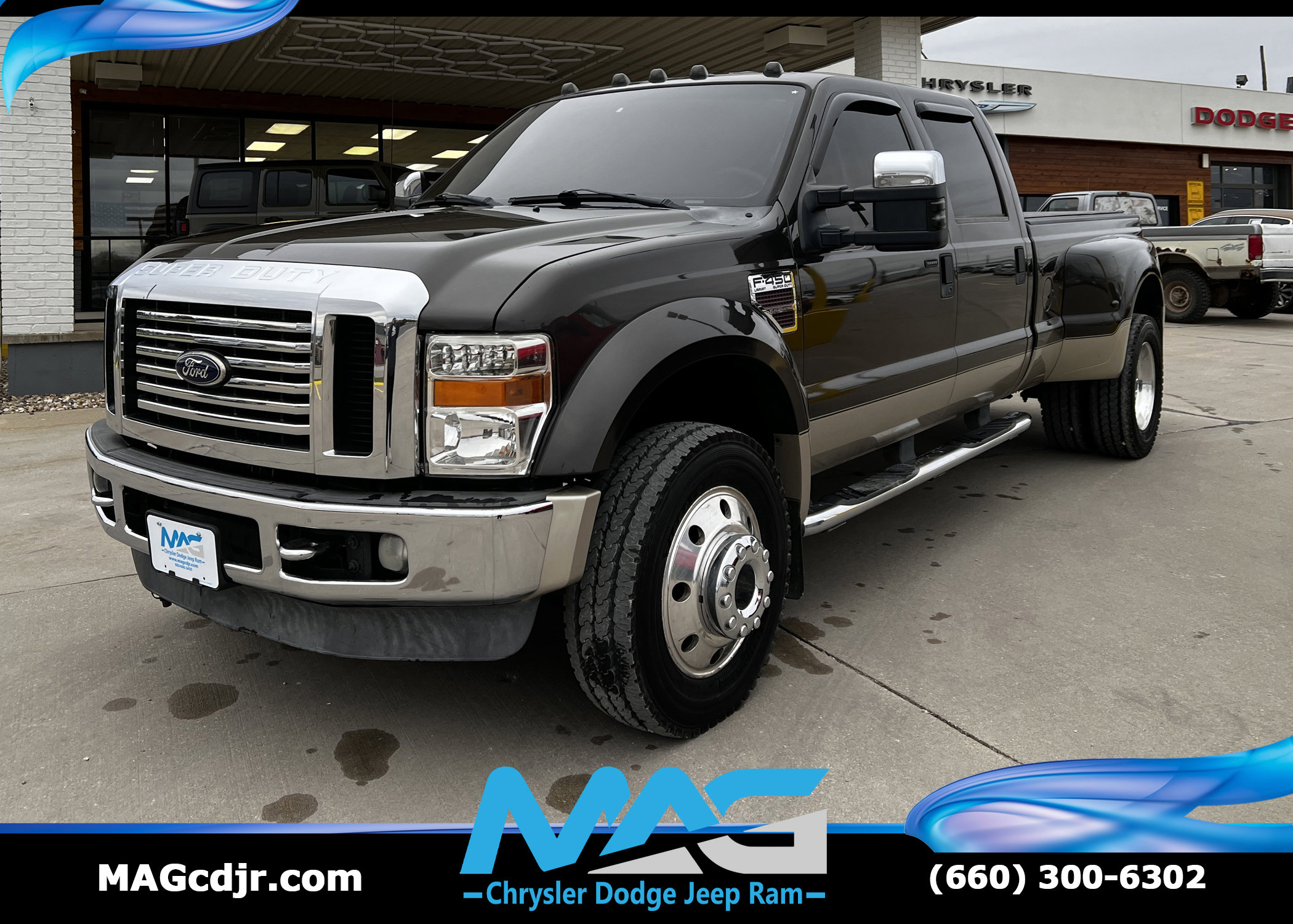 Used 2008 Ford Super Duty F-450 DRW LARIAT Crew Cab 4X4 6.4L V8 Turbo Diesel Tow Package Bed Liner Running Boards
