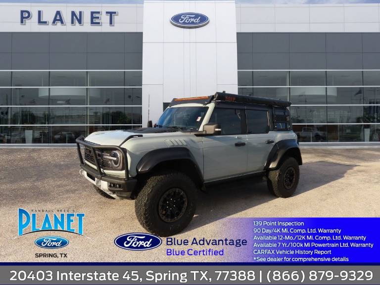 2022 Ford Bronco Raptor 4 Door Advanced 4X4