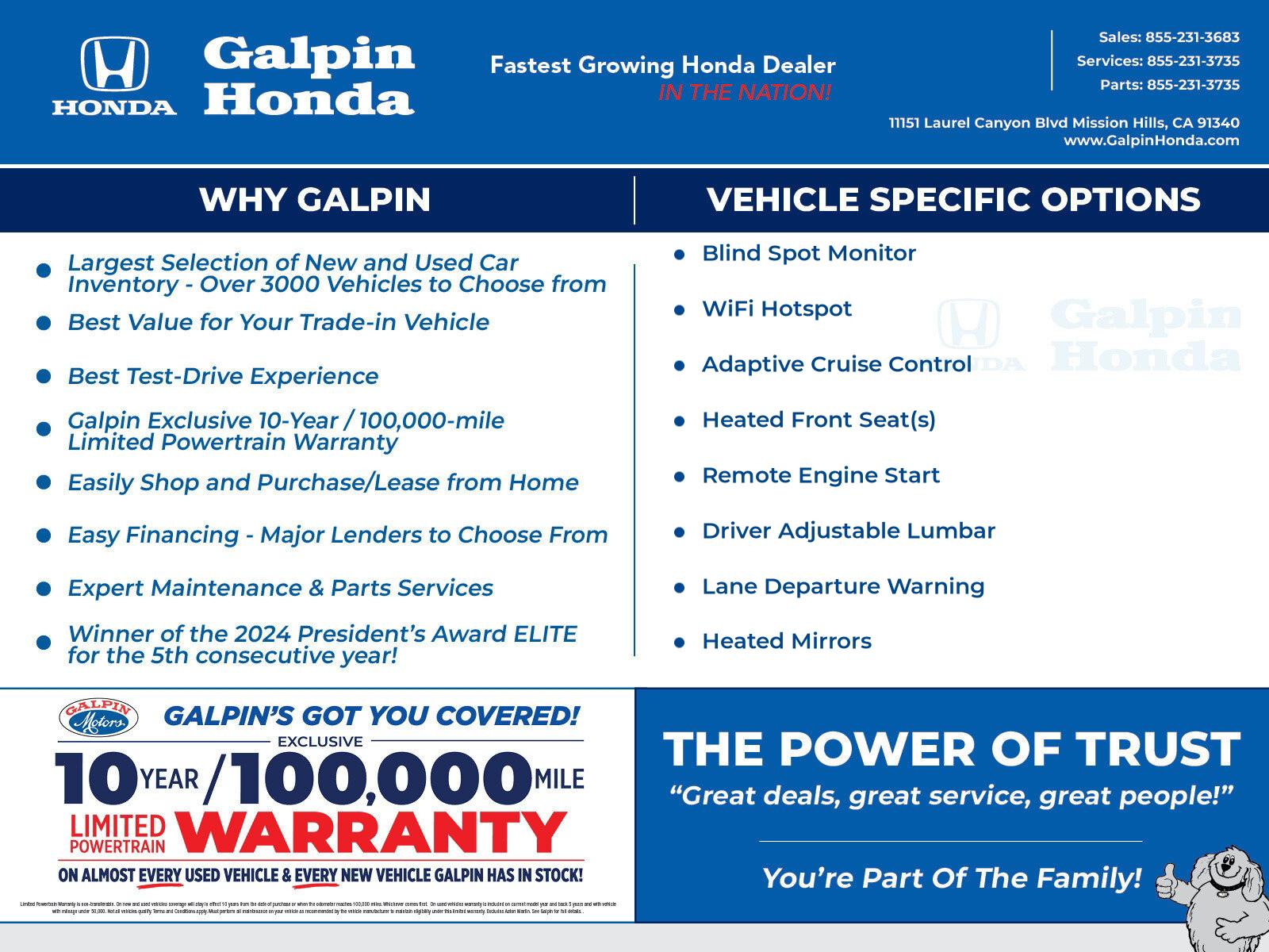 Certified 2024 Honda Prologue EX with VIN 3GPKHURM9RS533306 for sale in San Fernando, CA