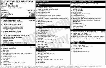 2020 GMC Sierra 1500 AT4