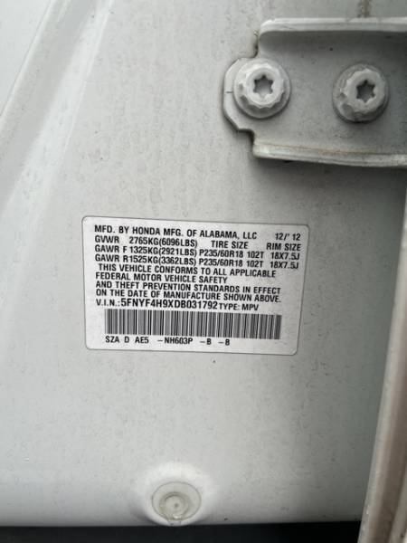 2013 Honda Pilot Touring