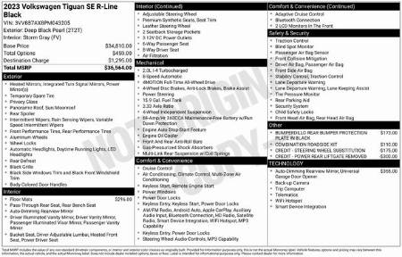 2023 Volkswagen Tiguan SE R-Line Black