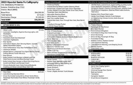 2023 Hyundai Santa Fe Calligraphy